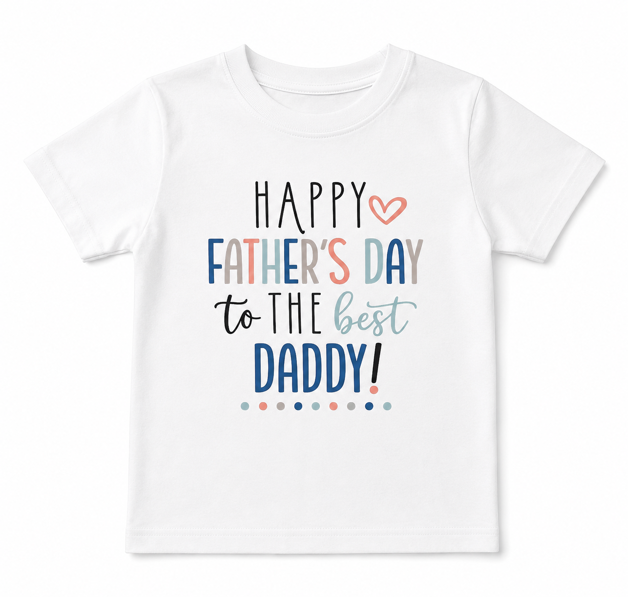 Happy Fathers Day Tee- Blue/Green