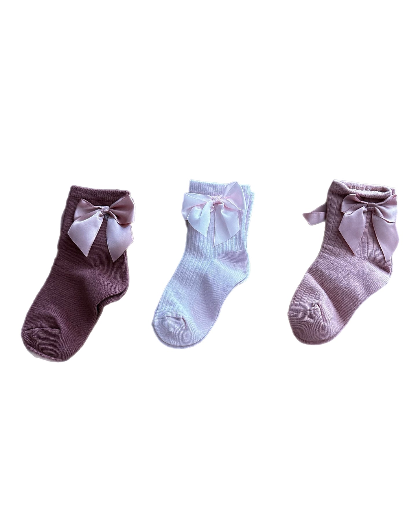 Bow-riffic socks- sizes 5-8 years three pack