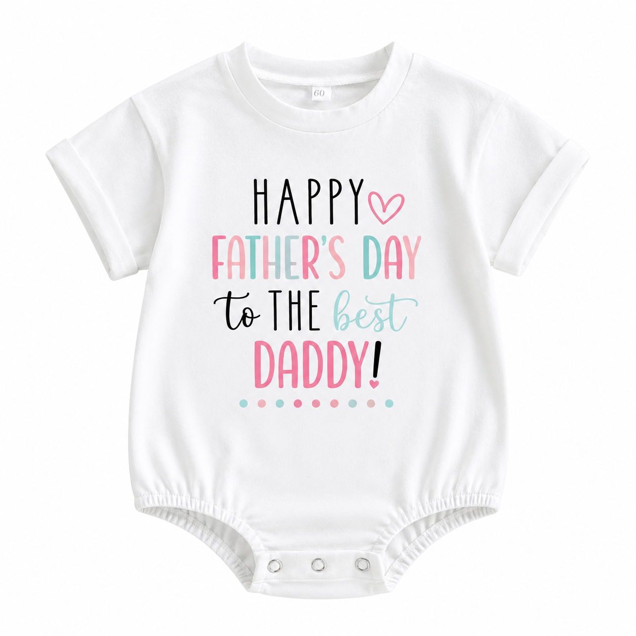 Happy Fathers Day Bodysuit- Pink