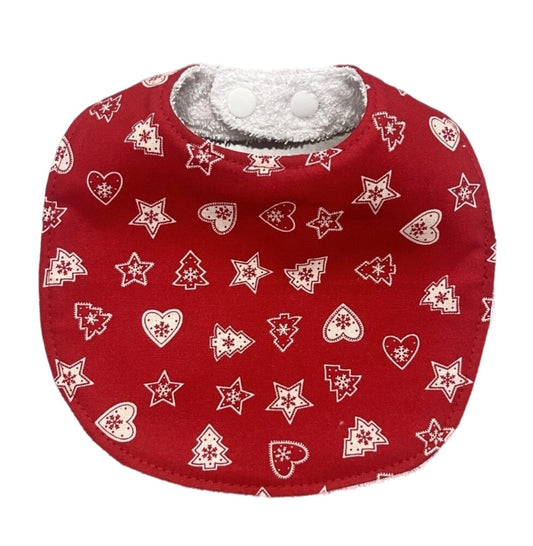Christmas Bib Jolly Hearts