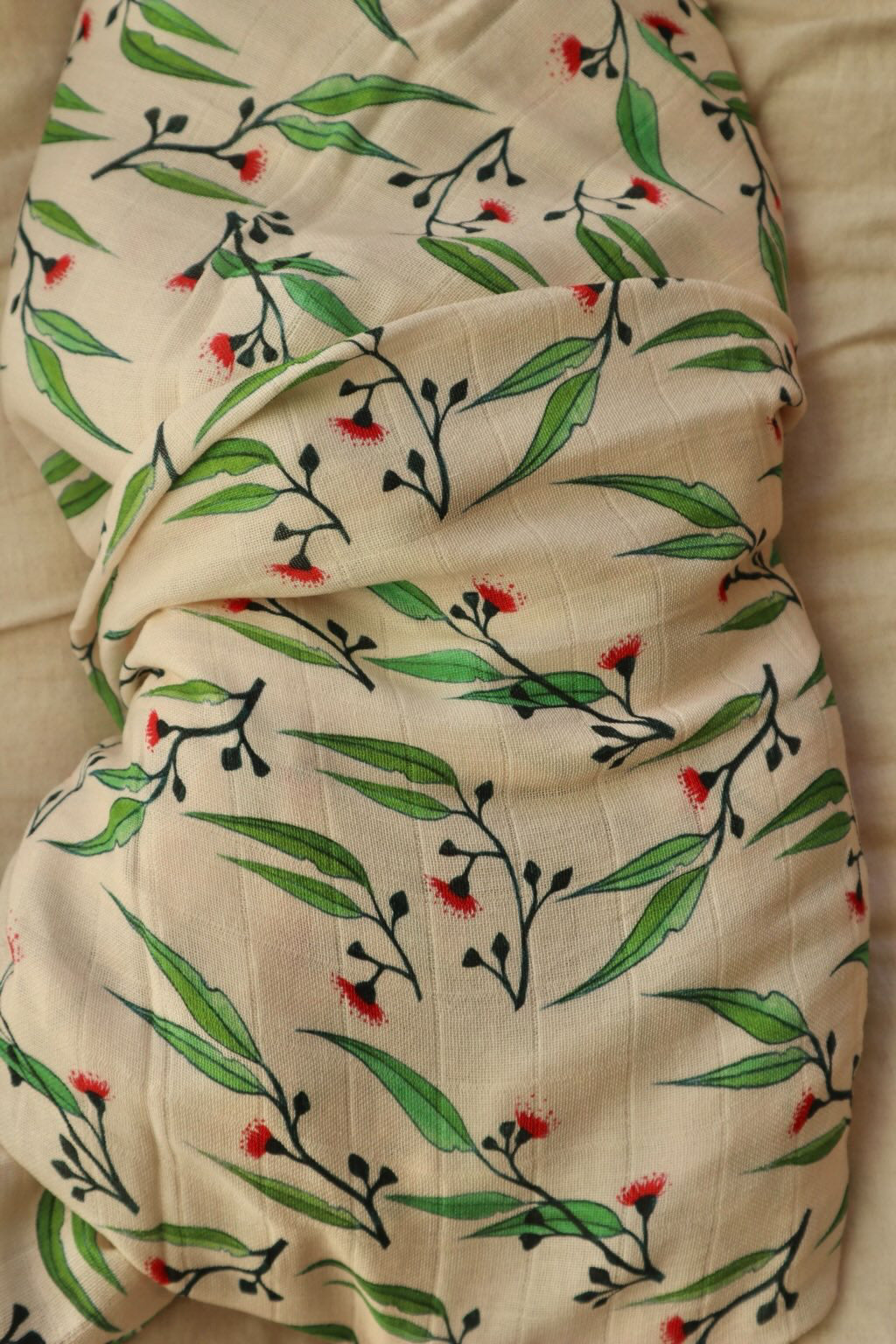 Gum Blossom Organic Muslin Swaddle| Dusty Road Apparel