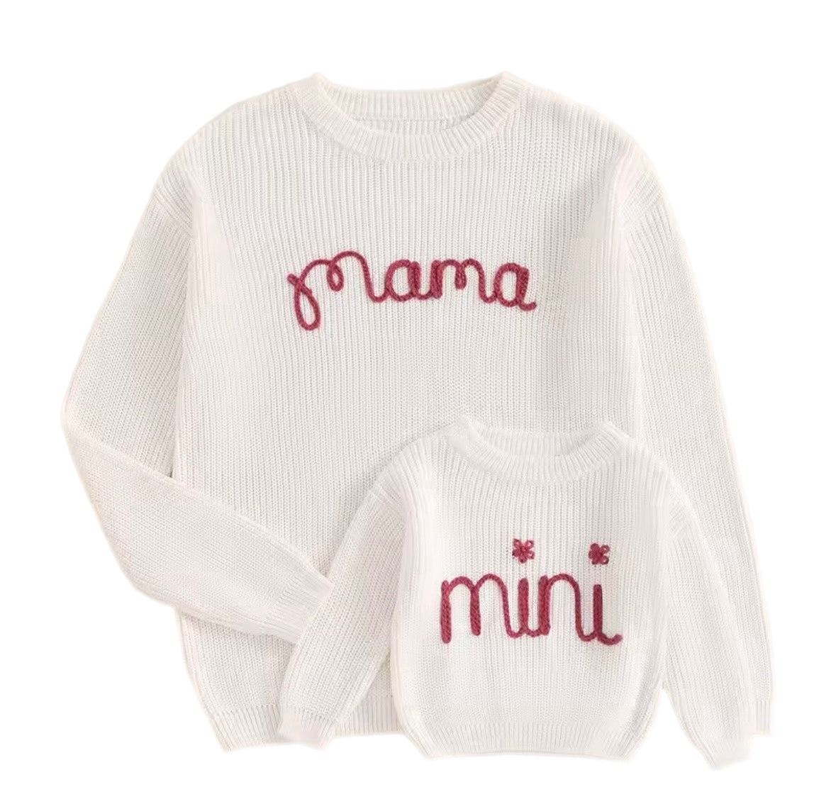 Pre-order- Mama/Mini Matching Jumpers- Purple, Pink, White and Beige