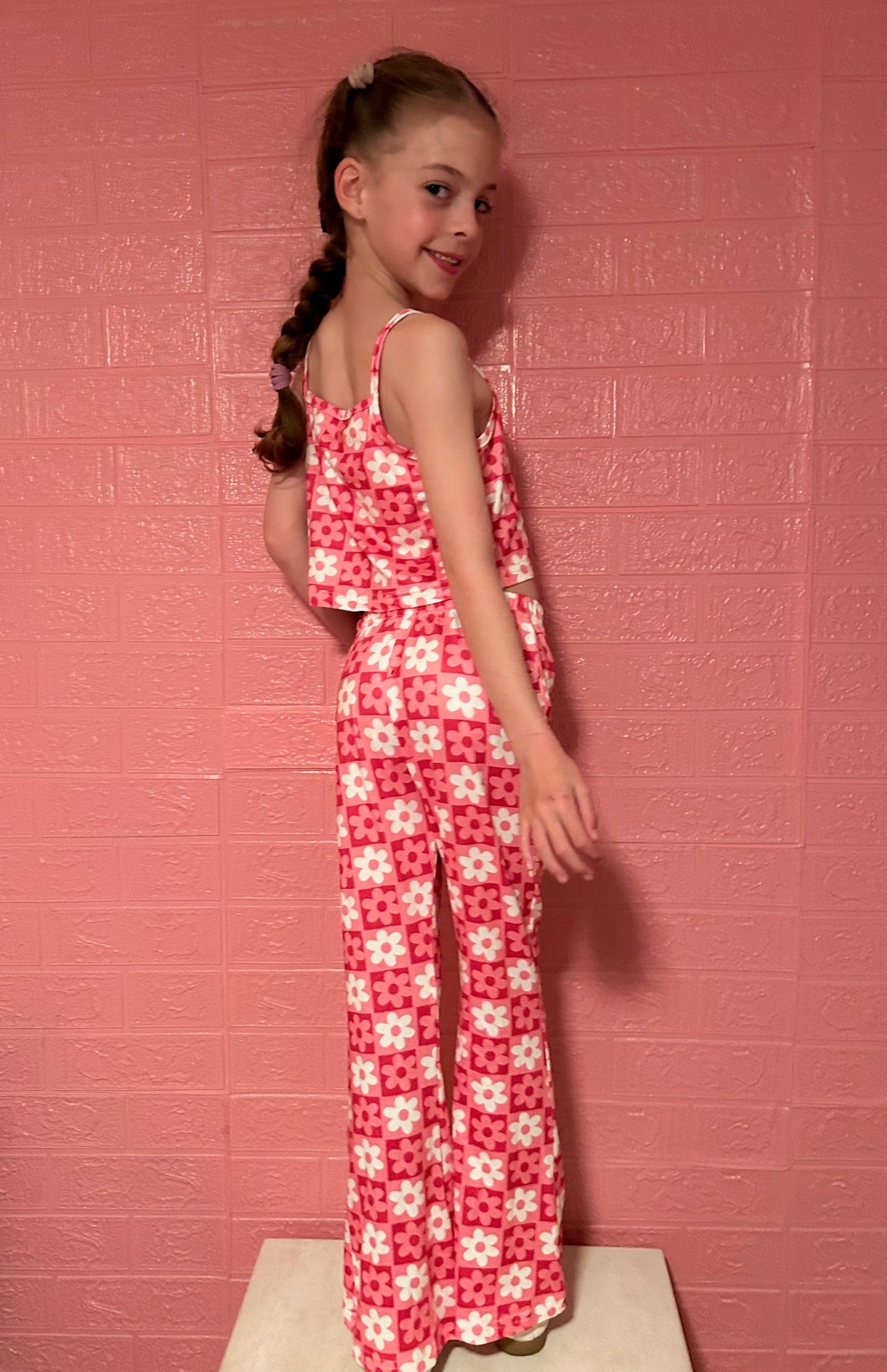Pink Paradise Cami and Flares Set