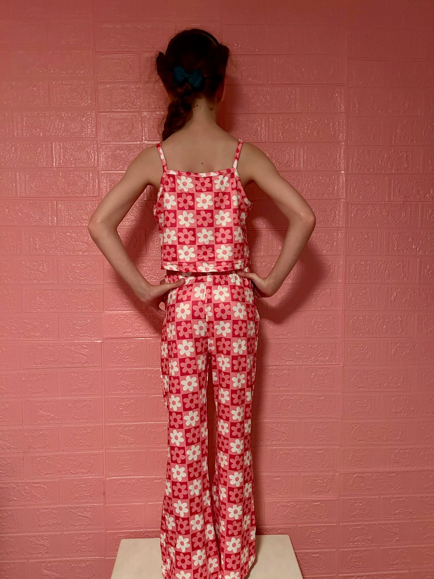 Pink Paradise Cami and Flares Set