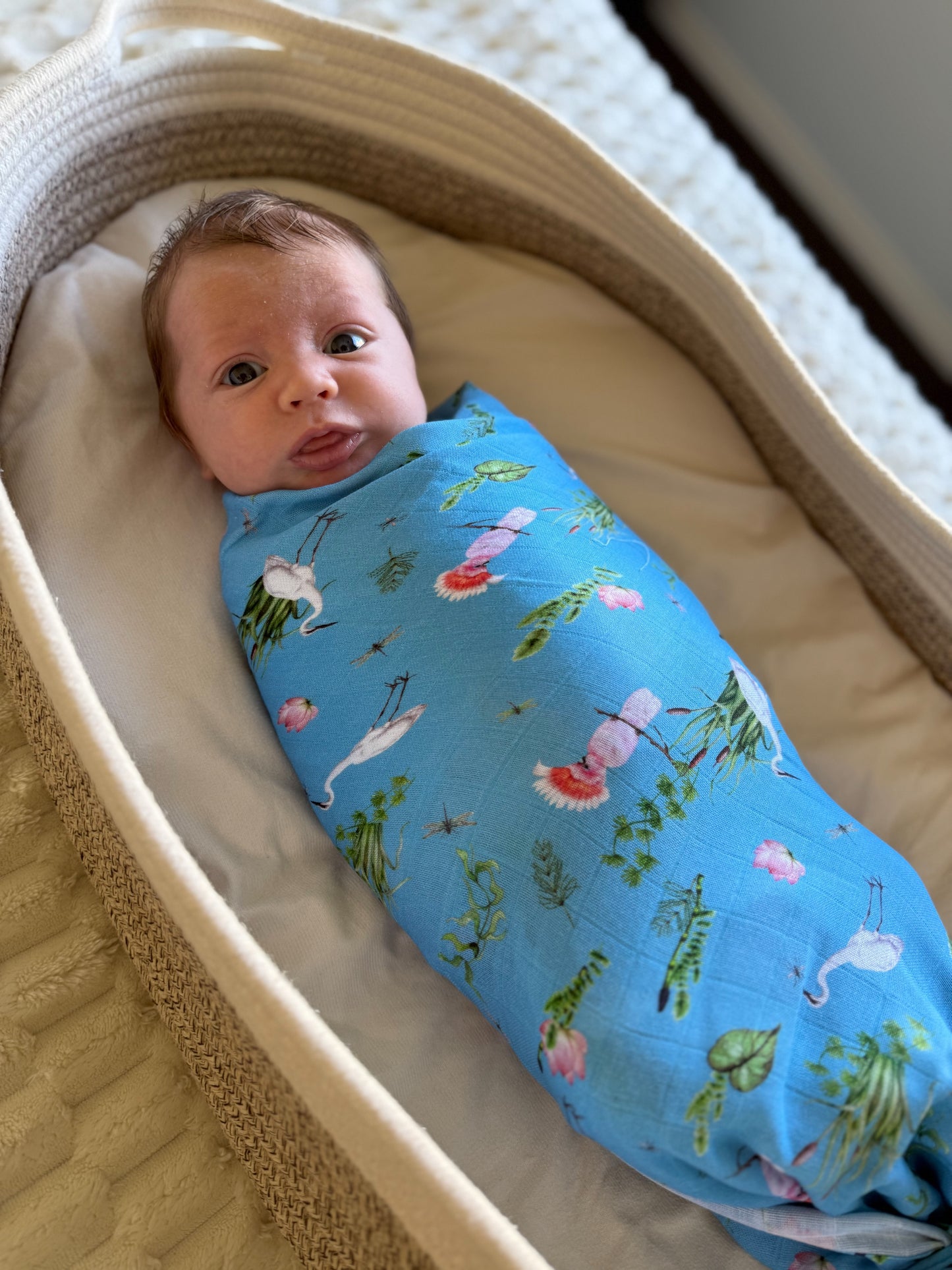 Bullrush Organic Muslin Swaddle| Dusty Road Apparel