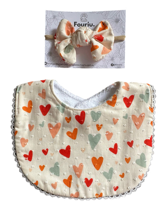 Sofia Laced Bib- Be Mine Set | Fouriu