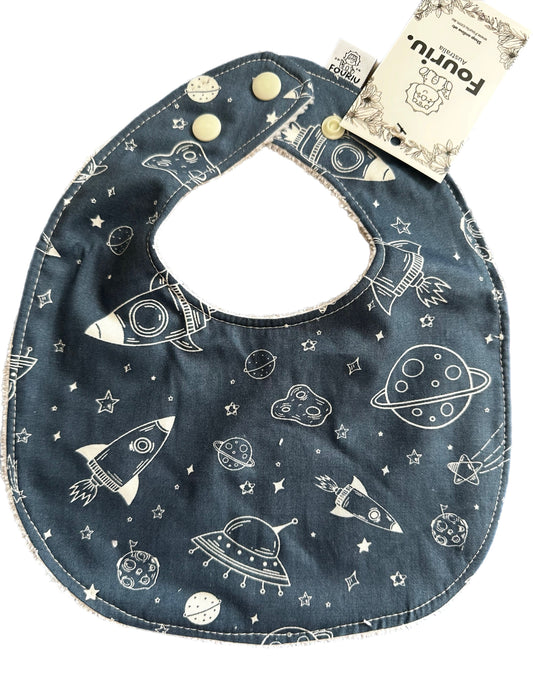Little Henry Baby Bib- Spaceships | Fouriu