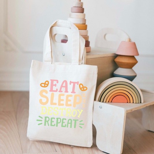 Eat Sleep Destroy Repeat Tote | Custom Creations