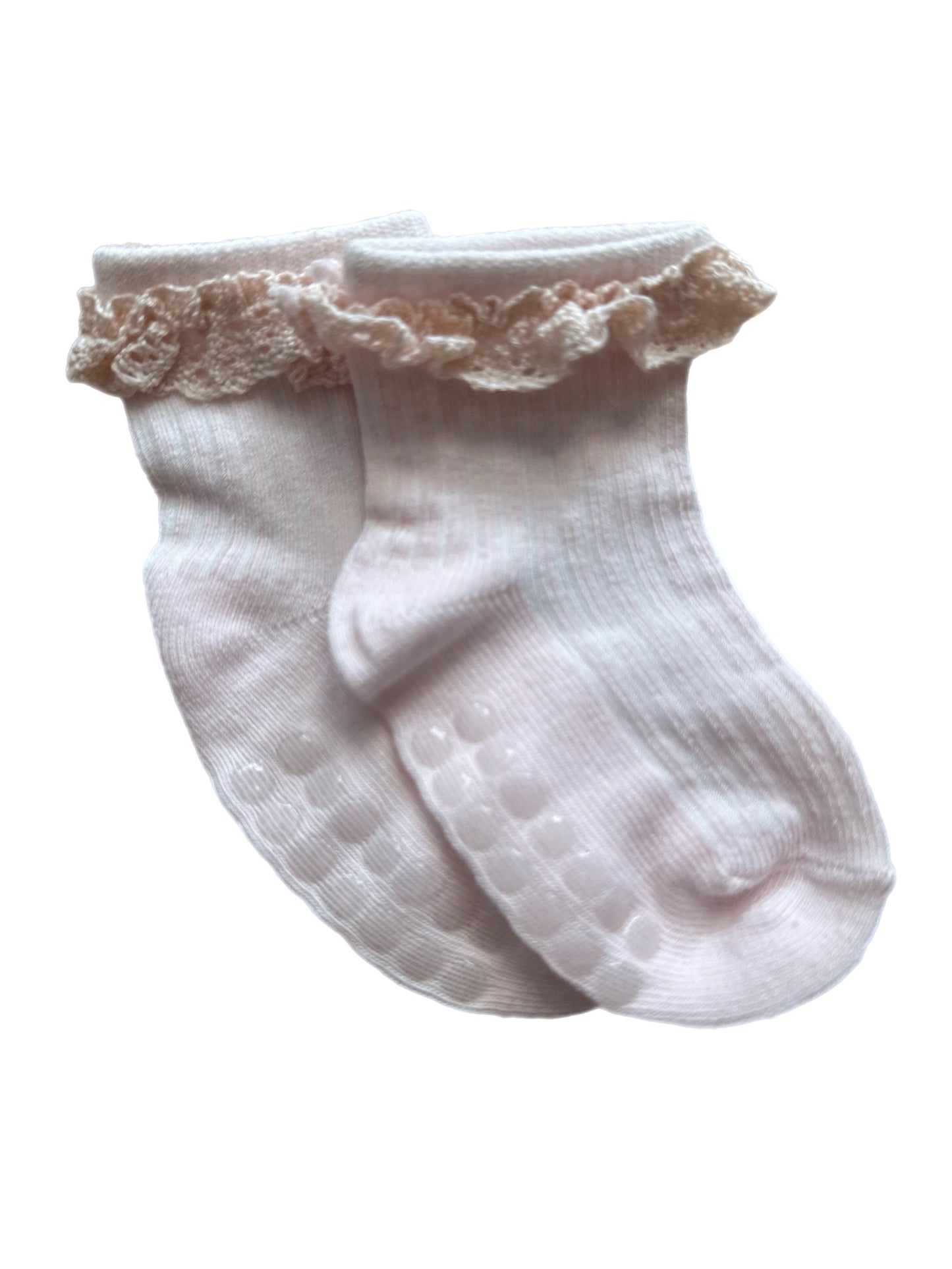 Frilly Cotton Socks- Pink and Rose