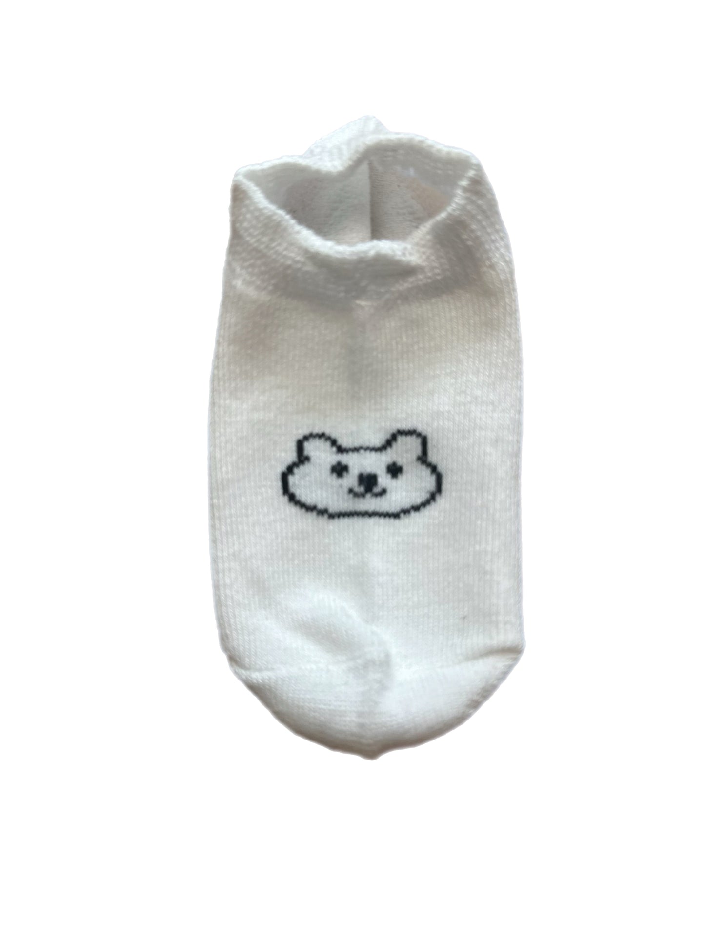 Beary Cotton Socks- White