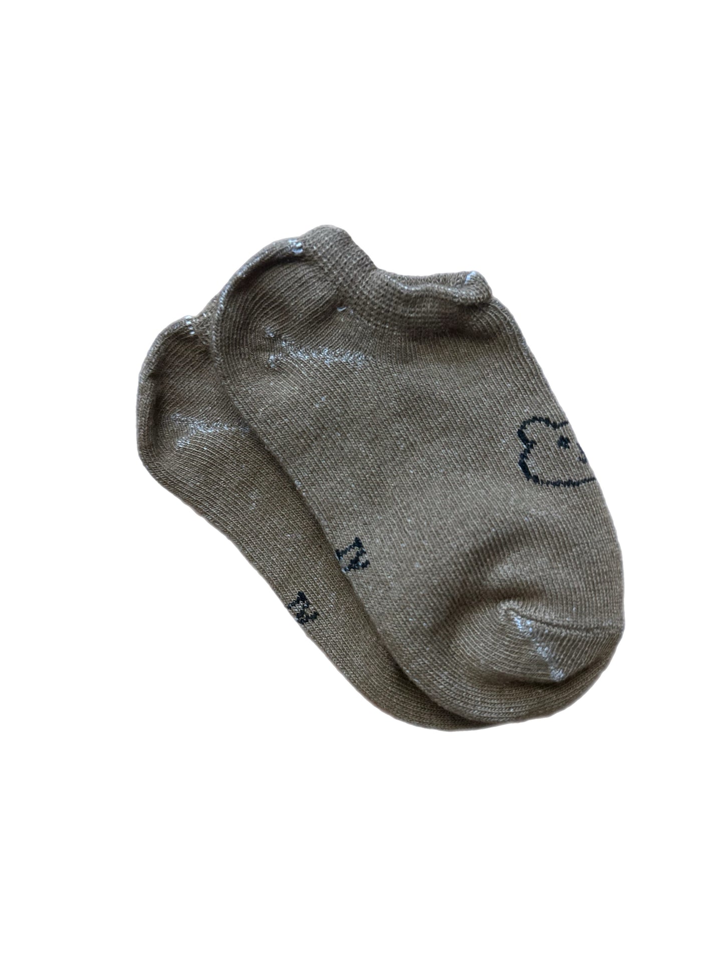 Beary Cotton Socks- Brown and Black