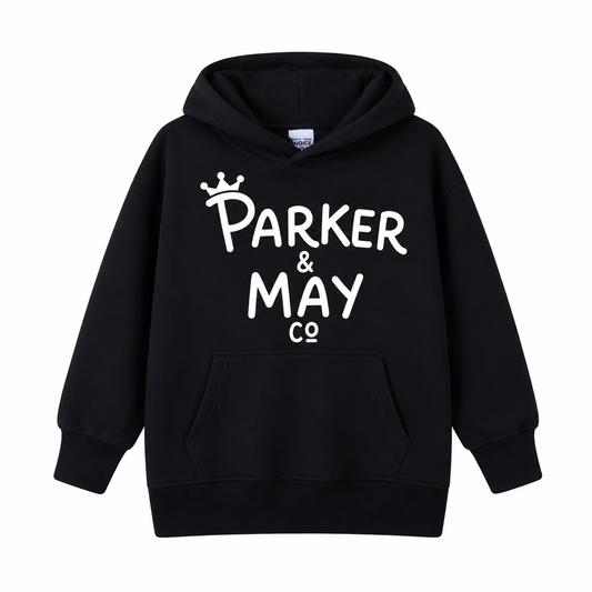 Pre-order- Parker & May Kids Hoodie- Black
