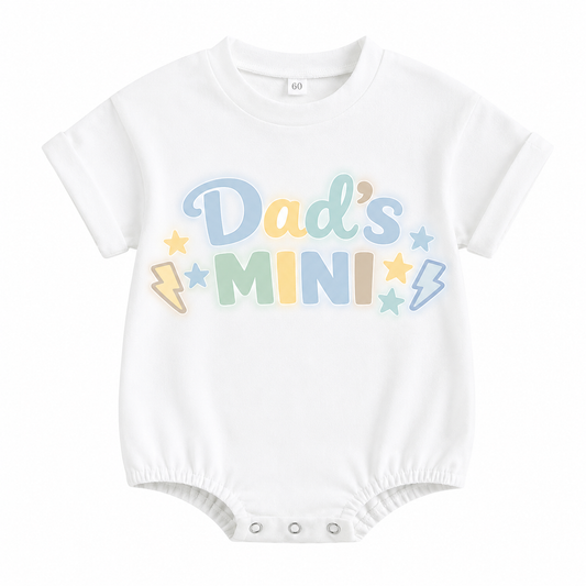 Dads Mini Romper- Green pastels