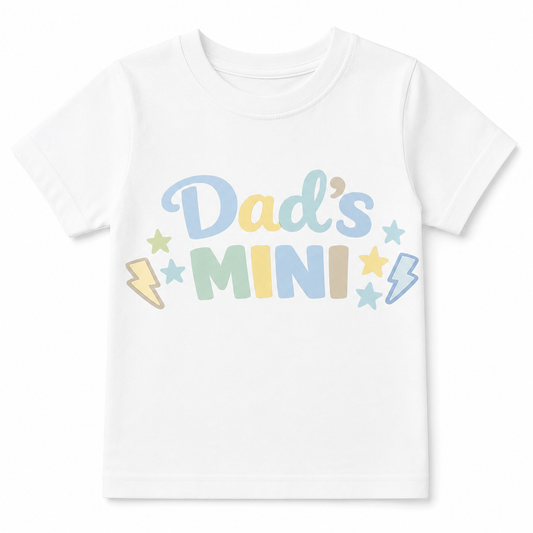 Dads Mini Tee- Green Pastels