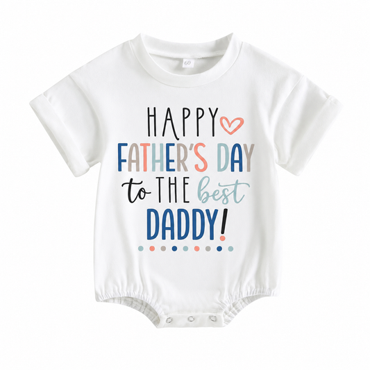 Happy Fathers Day bodysuit- blue/green