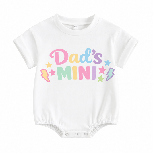 Dads Mini Romper- pink pastels