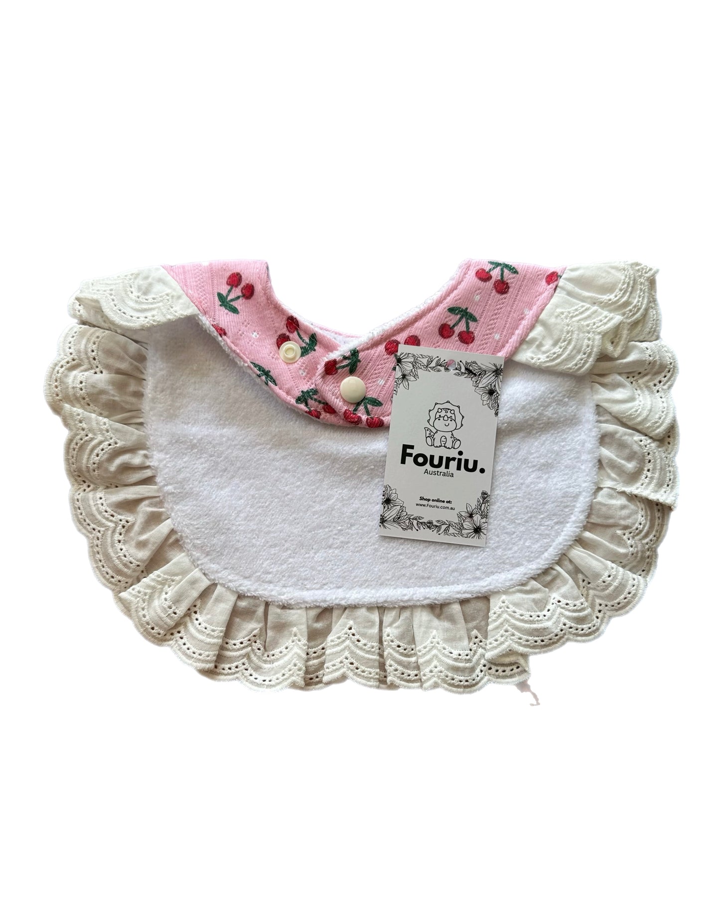 Cherry Magic Frilly Bib | Fouriu