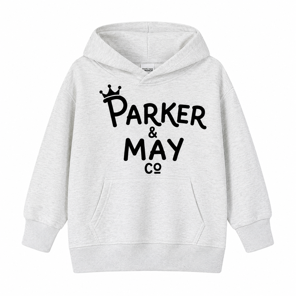 Pre-order- Parker & May Kids Hoodie- Grey