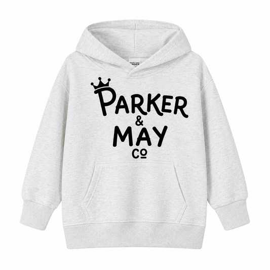 Pre-order- Parker & May Kids Hoodie- Grey