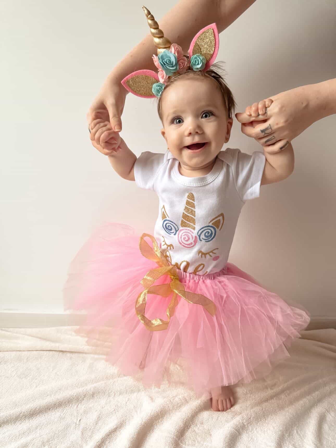 First Birthday Set Floral Unicorn