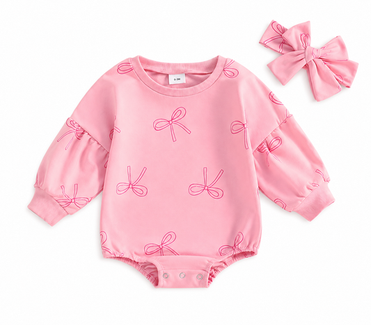 Bow-tastic Romper and headband