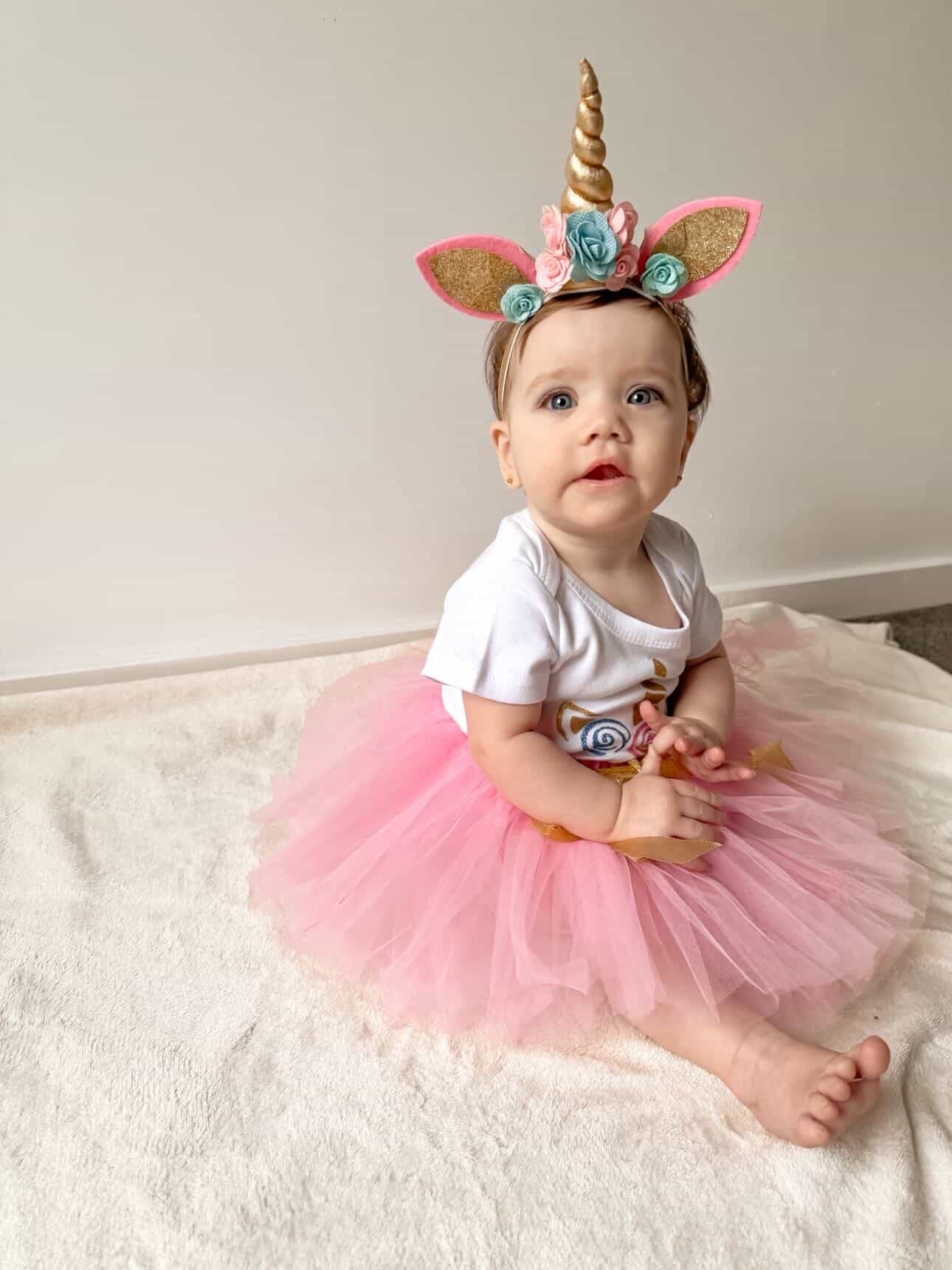 First Birthday Set Floral Unicorn