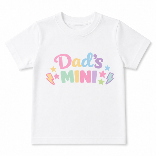 Dads Mini Tee- Pink Pastels