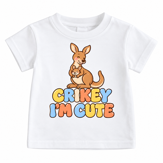 Crikey I’m Cute Tee- Beige