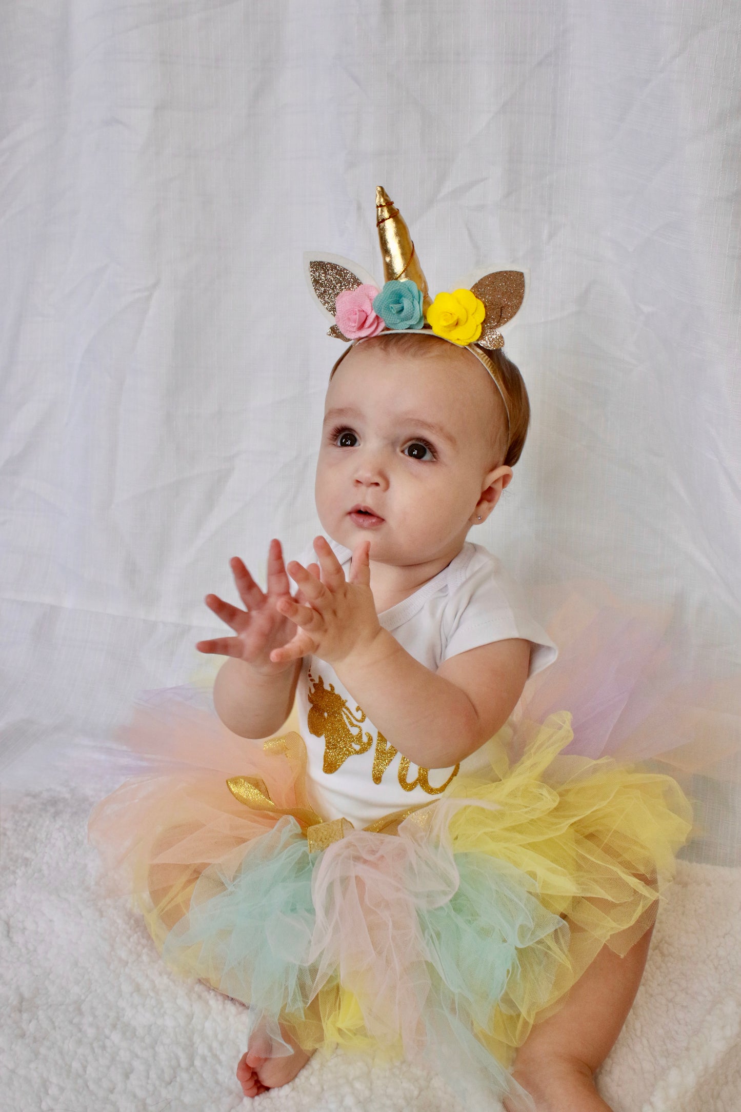 First Birthday Set Rainbow Unicorn