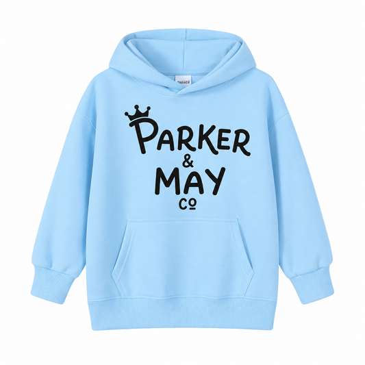 Pre-order- Parker & May Kids Hoodie- Blue