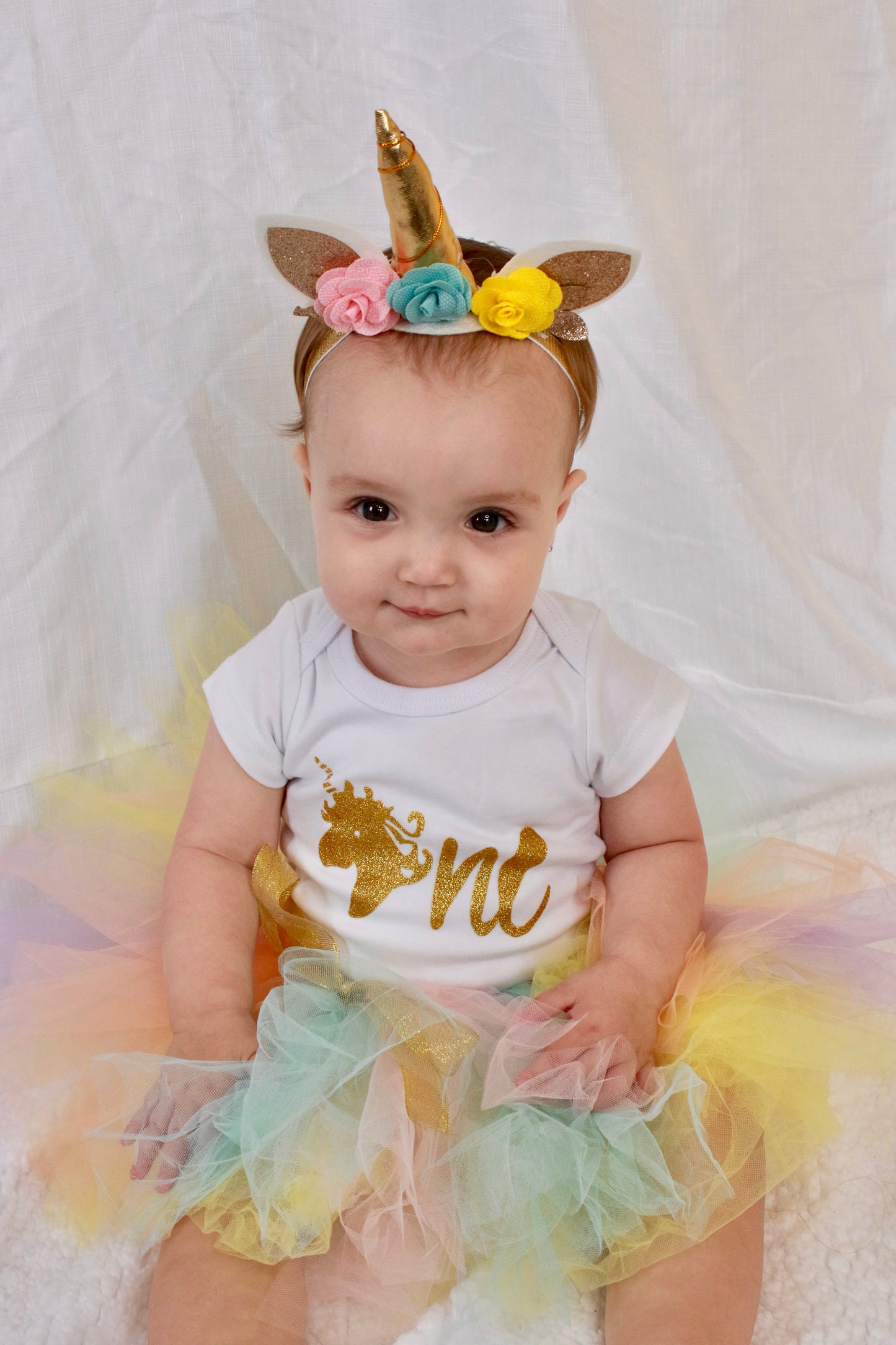 First Birthday Set Rainbow Unicorn