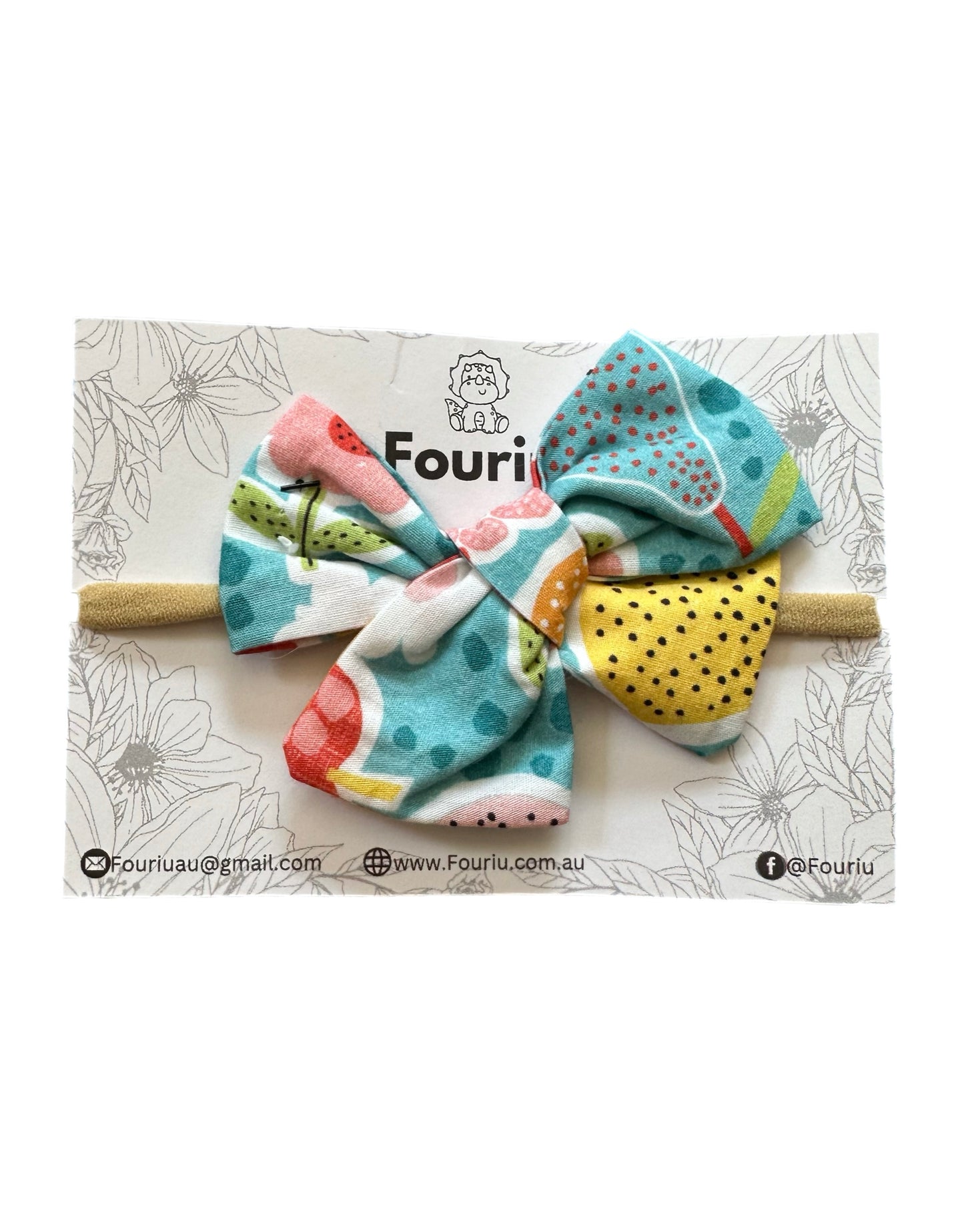 Colour me Fruity Bib and Bow Set | Fouriu