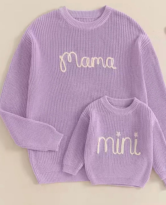 Mama/Mini Matching Jumpers- Pink and Purple