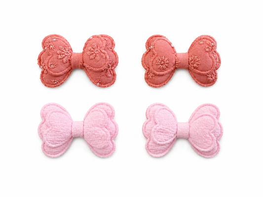 Pinky Pink Bows- two pack