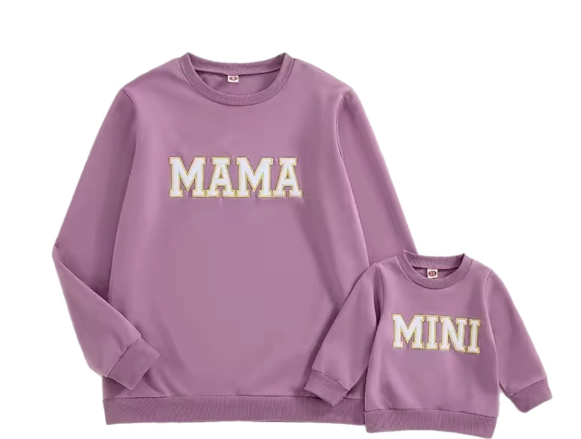 Pre-order- Mama/Mini Sweaters- Pink, Green, Tan and Lilac