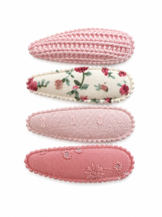 Pretty Pink Clips- 4 pack