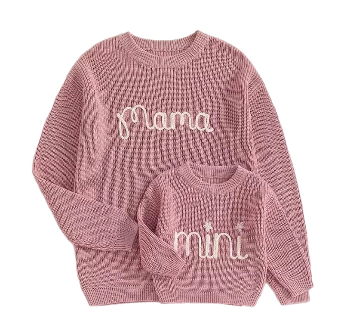 Pre-order- Mama/Mini Matching Jumpers- Purple, Pink, White and Beige