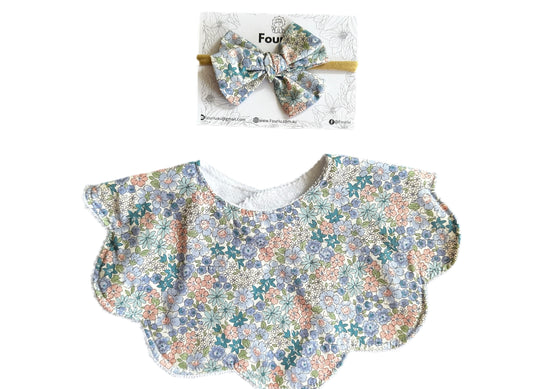 Farisha Scallop Bib Set- Wildflower | Fouriu