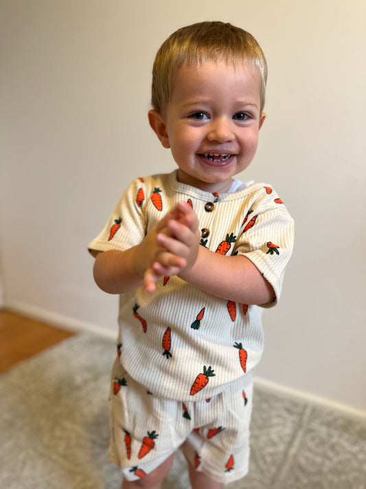 Carrot Patch Tee and Shorts Set 2-3 years