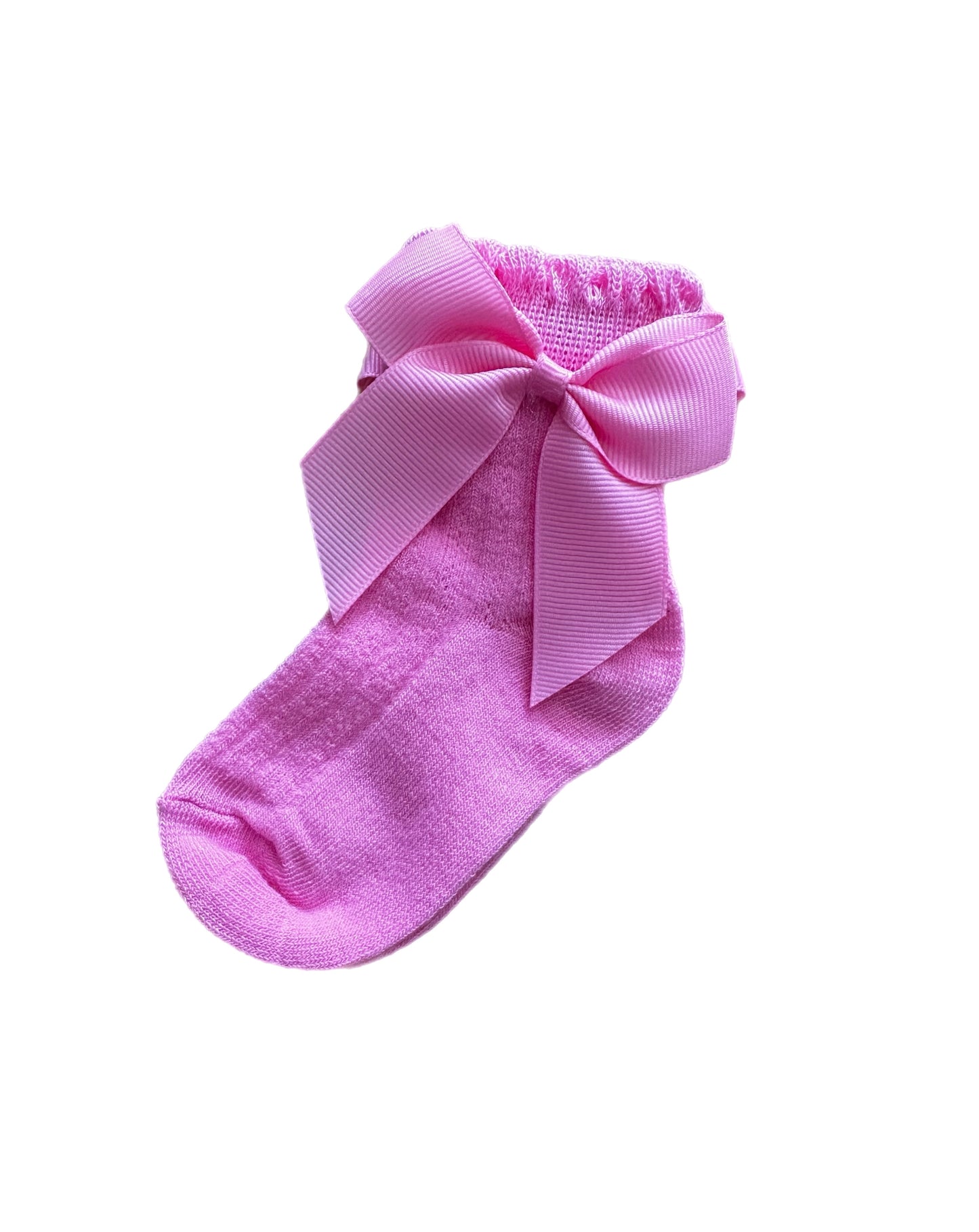 Bow-Riffic Socks - hot pink and rose