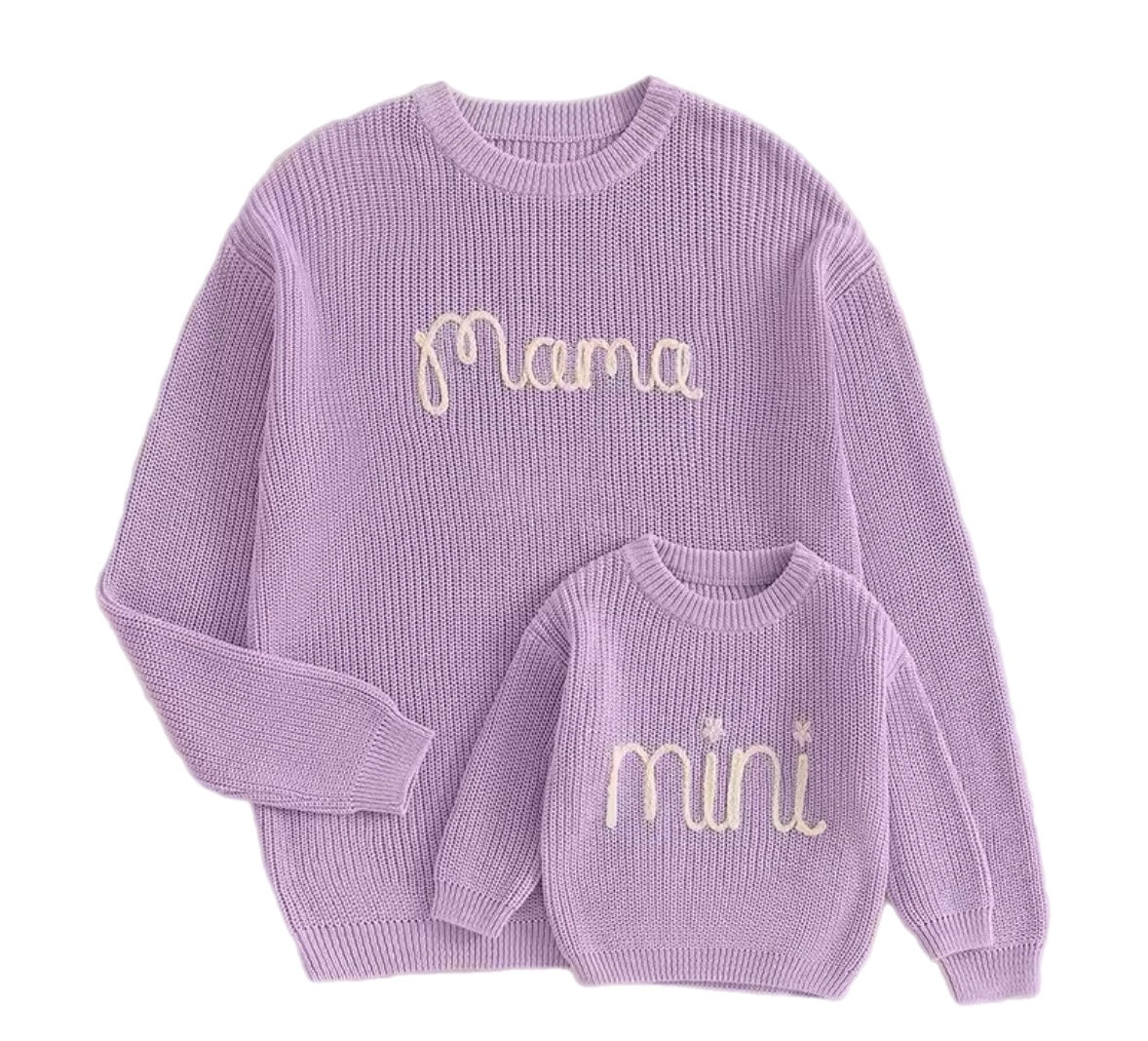 Pre-order- Mama/Mini Matching Jumpers- Purple, Pink, White and Beige