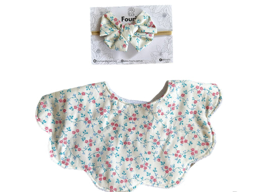 Farisha Scallop Bib Set- Bloom | Fouriu