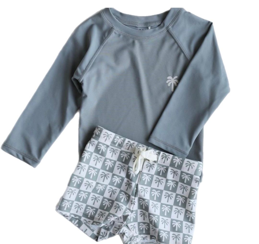 Cool Vacay Rashie and swim shorts