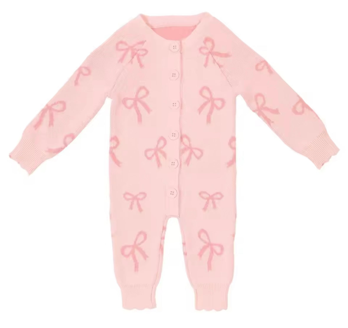 Pre order- Knit Bow Onesie