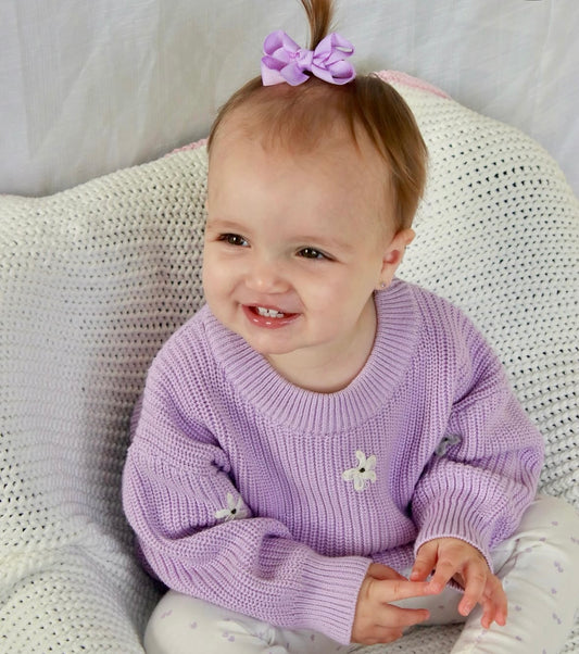 Daisy Blooms Knit- 4 colours available