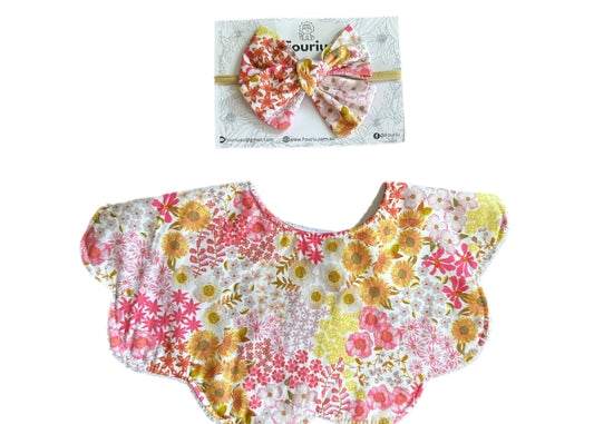 Farisha Scallop Bib Set- Blush | Fouriu