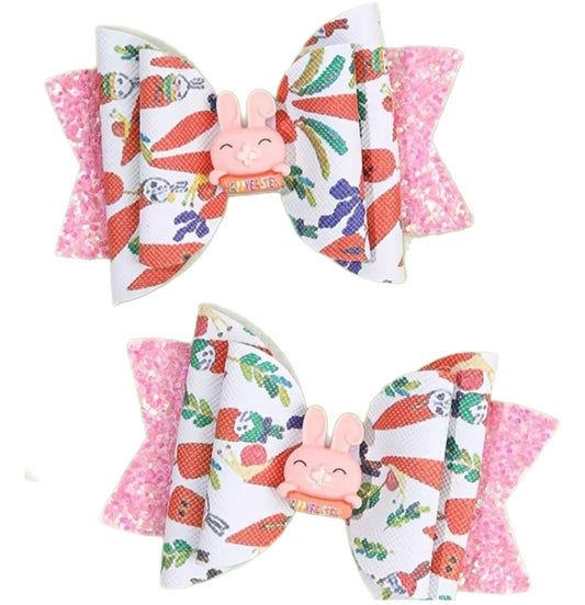 Easter Bunny Bow Set