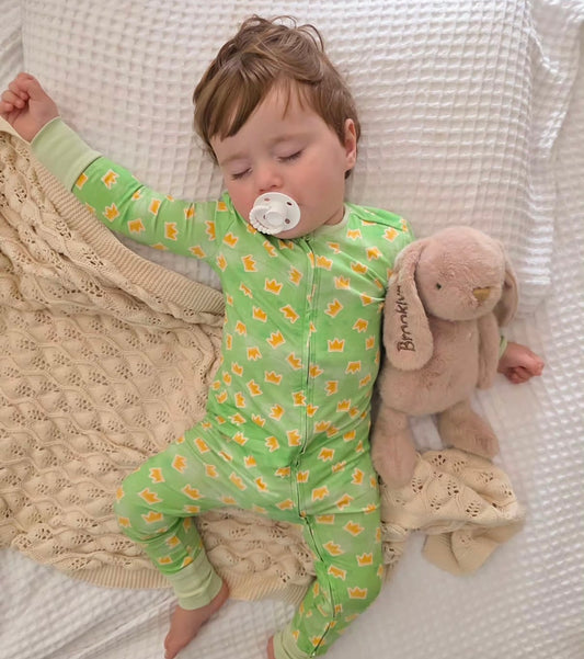 Tiny Crowns Onesie- Green