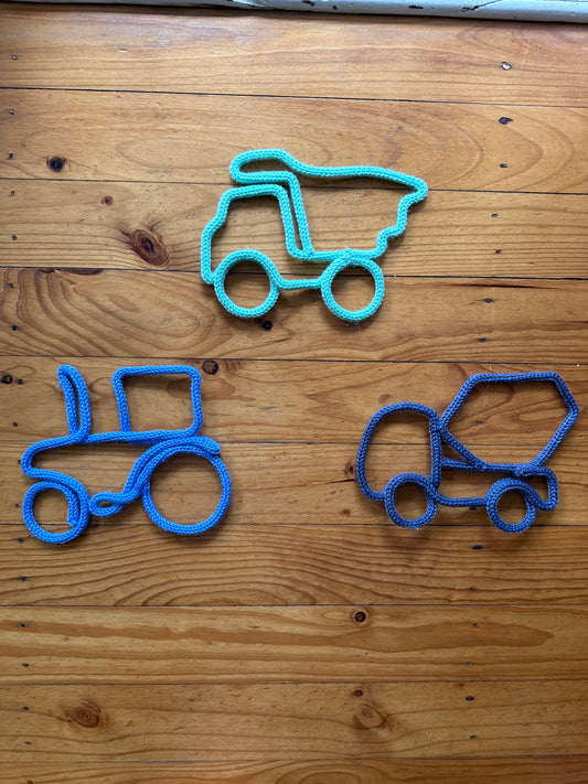 Construction Vehicles Knitted Decor | Twinspirations