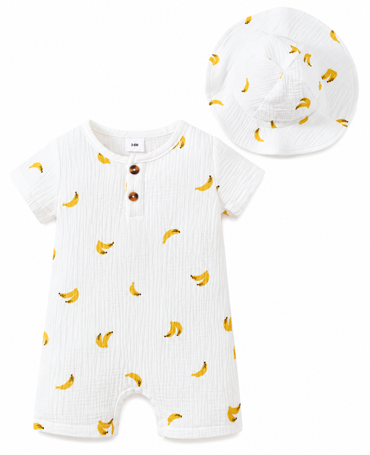 Bouncing Bananas Onesie and Hat